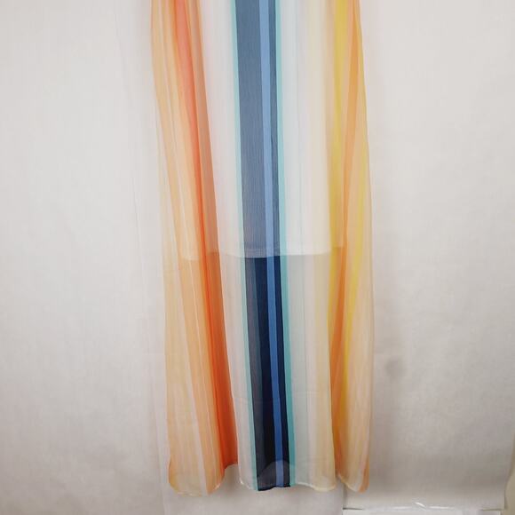 New York and Company sleeveless rainbow striped flowy maxi dress size Medium - Picture 5 of 9